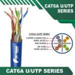 Cat6a 23awg 4 twisted pair U-UTP Data Cable 305m