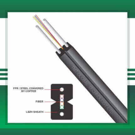 FTTH Fiber Optic Drop Cable 4 Core SM Outd G.657.a2 - Tmt