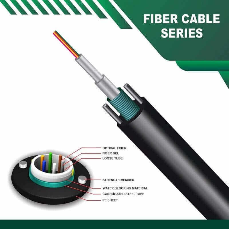 8 core Fiber Optic Cable om2 multimode armored indoor outdoor
