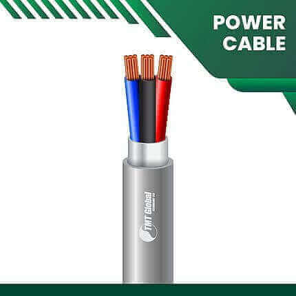 Power cable 3core shielded 1.5mm TMT-0316CPSRG-PR