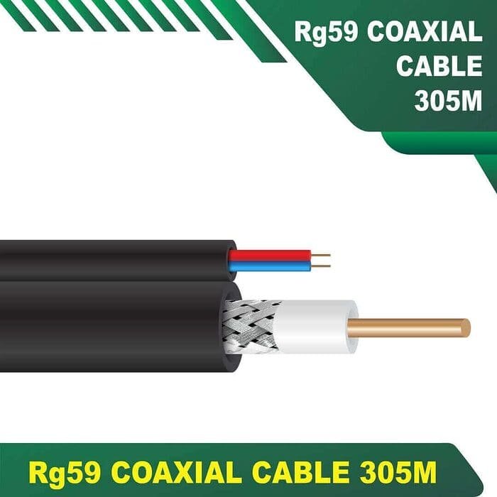 RG59 Coaxial Cable with 2core 1.5mm power cable 305m