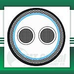 2 core Alarm cable braid shielded PE outdoor 16 to 24 awg 305m