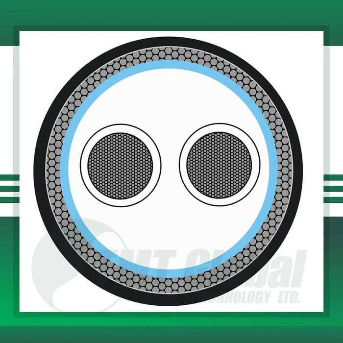 2 core Alarm cable braid shielded PE outdoor 16 to 24 awg 305m