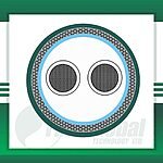 2 core Alarm cable braid shielded 16 to 24 awg 305m