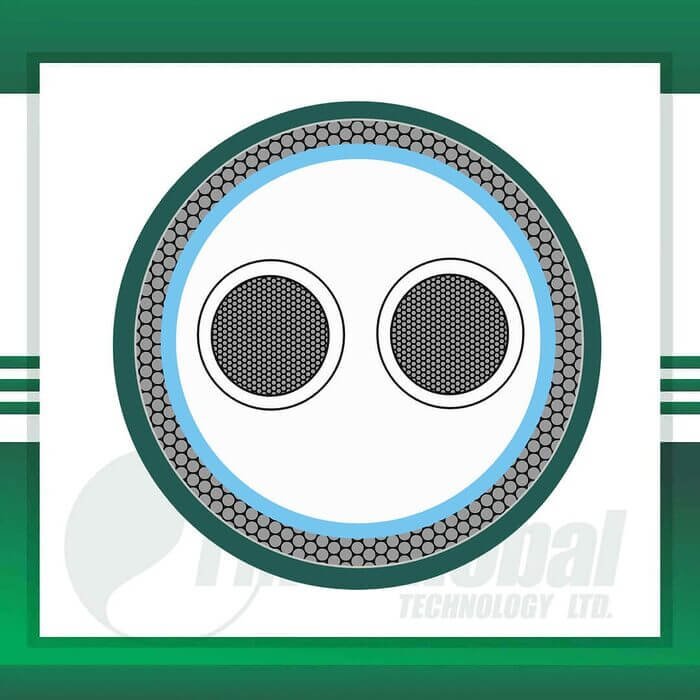 2 core Alarm cable braid shielded 16 to 24 awg 305m