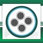 4 core control cable braid shielded pvc 10 to 24 awg 305m