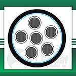 6 core control cable shielded outdoor 10 to 24 awg 305m