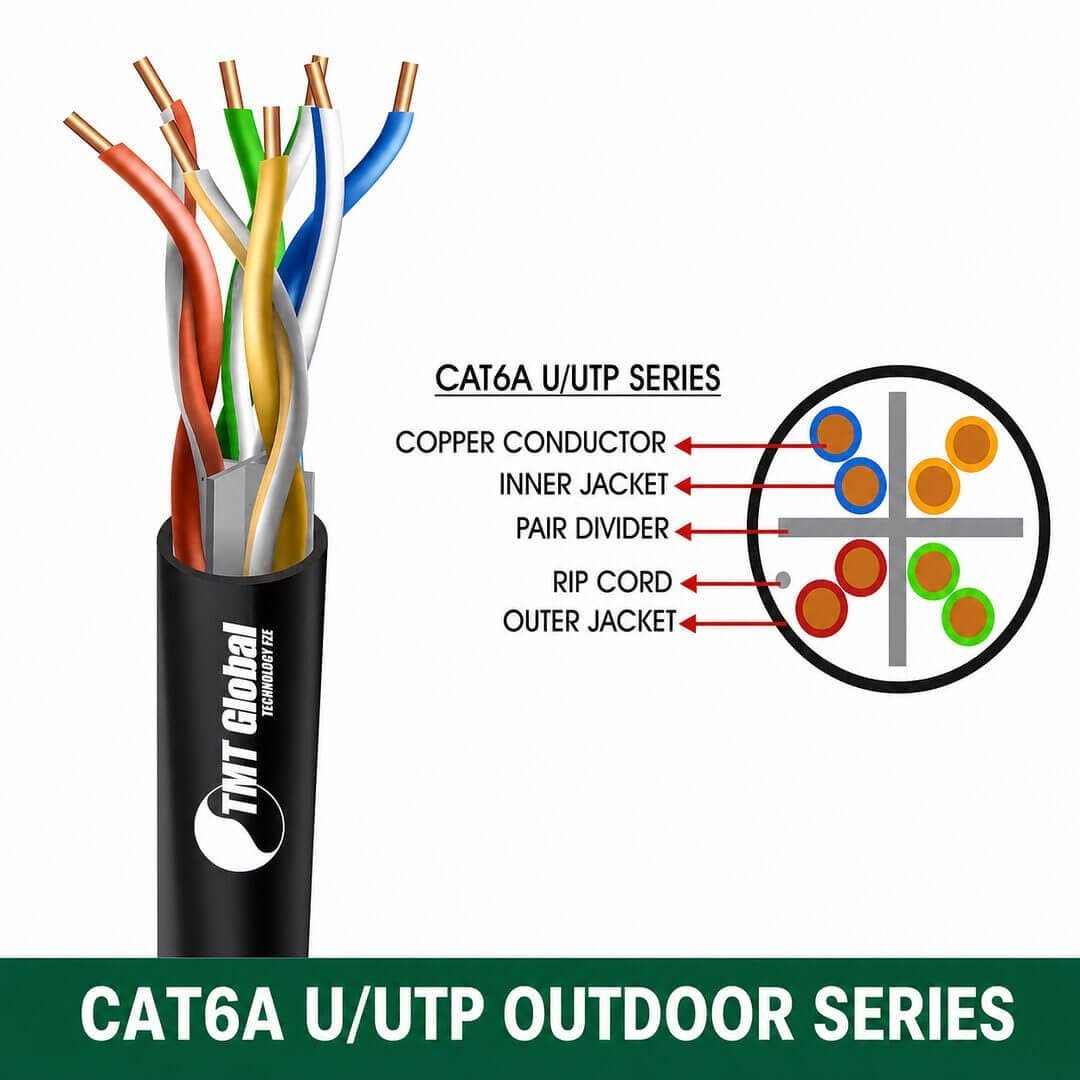 CAT6A U/UTP PE Outdoor Network Cable 23 AWG 4 Pair 305 m – 6A135BOK CAT6A U/UTP PE Outdoor Network Cable 23 AWG 4 Pair 305 m – 6A135BOK
