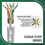 Cat6a f utp cable 6axx2b PVC 23 awg 4 pair 305m