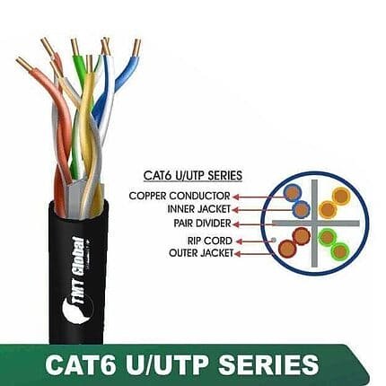 CAT6 U/UTP Double Jacket Outdoor Network Cable 23 AWG 4 Pair – 6X132BOX Series