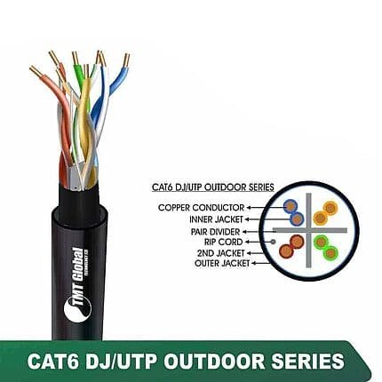 CAT6 U/UTP Double Jacket Outdoor Network Cable 23 AWG 4 Pair 305 m – 6X136MDK