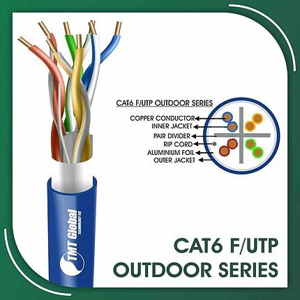 Cat6 f utp 6xxx2B PE Outdoor Cable 23 awg 4 pair 305m