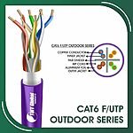 Cat6 f utp 6xxx6m LSZH Cable 23 awg 4 pair 305m