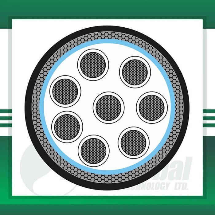 8 core control cable braid shielded PE outdoor 10 to 24 awg