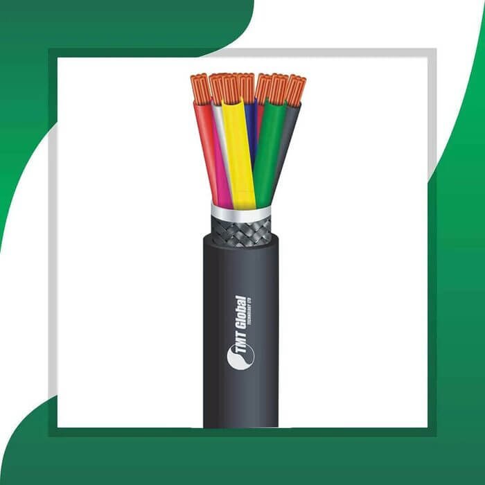 8 core control cable braid shielded PE outdoor 10 to 24 awg