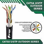 Cat6a f utp 6axx6m PE Outdoor Cable 23 awg 4 pair 305m