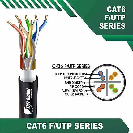 Cat6 f utp 6xxx6m PE Outdoor Cable 23 awg 4 pair 305m Cat6 F utp 6xxx8B PE Outdoor Cable 23 awg 4 pair 305m