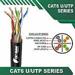 Cat6 u utp pe Outdoor Cable 23 awg 4 pair 305m 6xxx5b Series