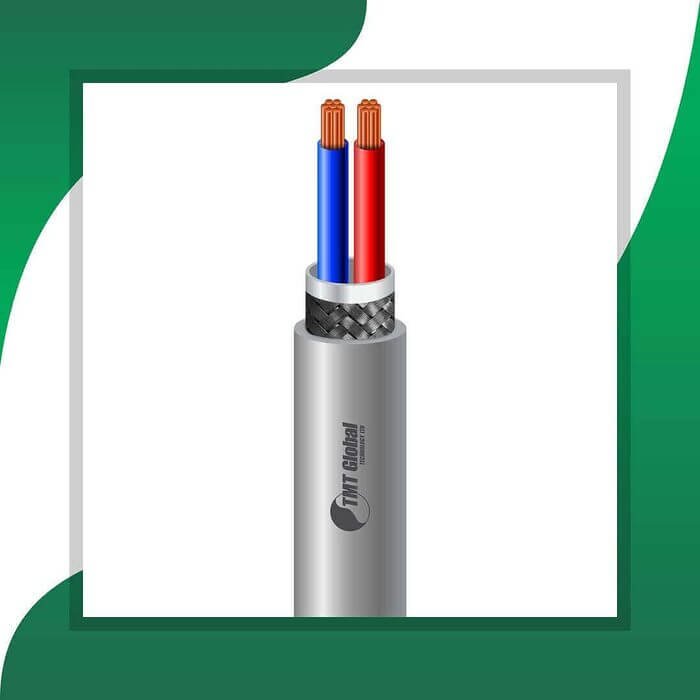 2 core Alarm cable braid shielded 16 to 24 awg 305m