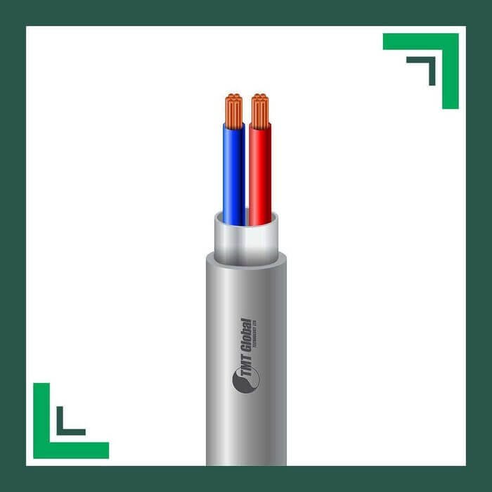 2 core Alarm cable shielded 16 to 24 awg 305m