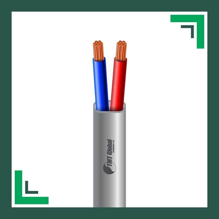 2 core control cable flat pvc 10 to 24 awg 305m
