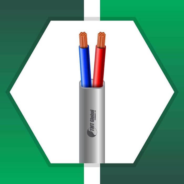 2 core control cable flat pvc 10 to 24 awg 305m