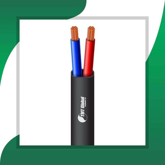 2 core control cable flat outdoor 10 to 24 awg 305m