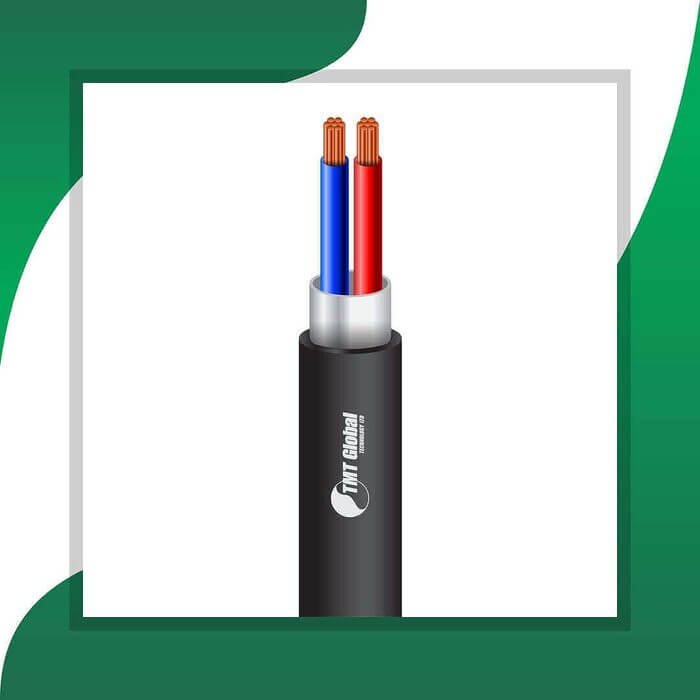 2 core Alarm cable shielded outdoor 16 to 24 awg 305m