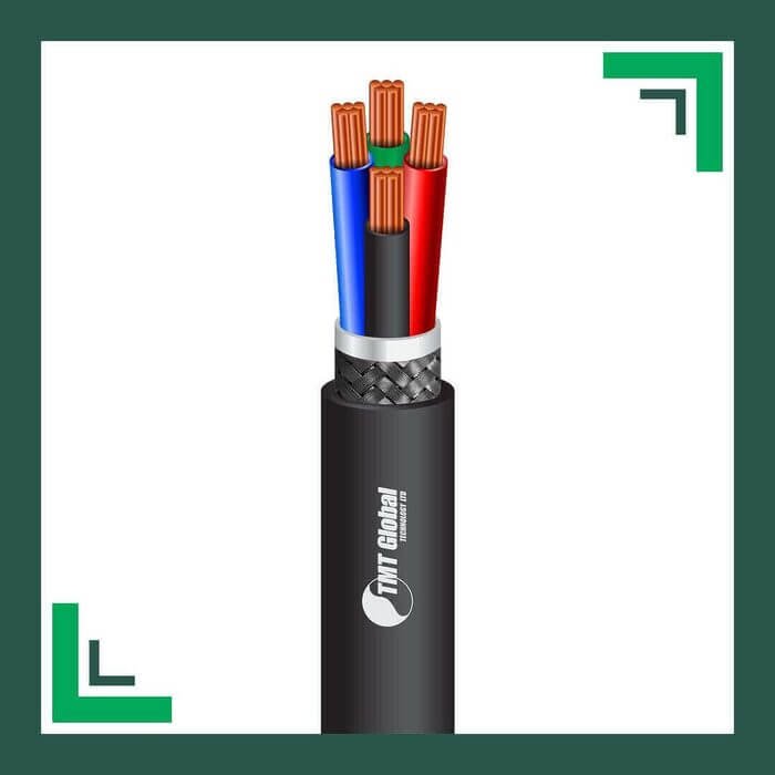 4 core control cable braid shielded PE outdoor 10 to 24 awg 305m