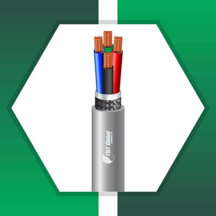 4 core control cable braid shielded pvc 10 to 24 awg 305m