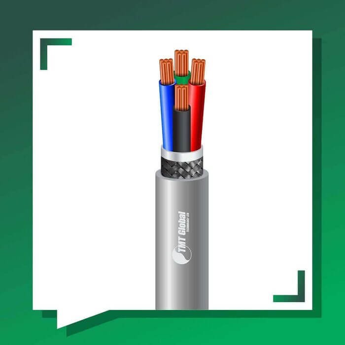4 core control cable braid shielded pvc 10 to 24 awg 305m