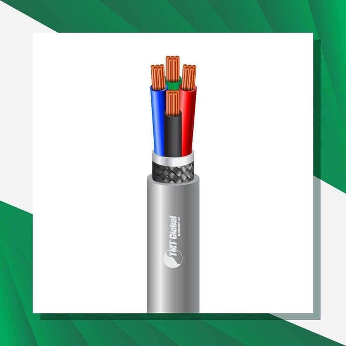 4 core control cable braid shielded pvc 10 to 24 awg 305m
