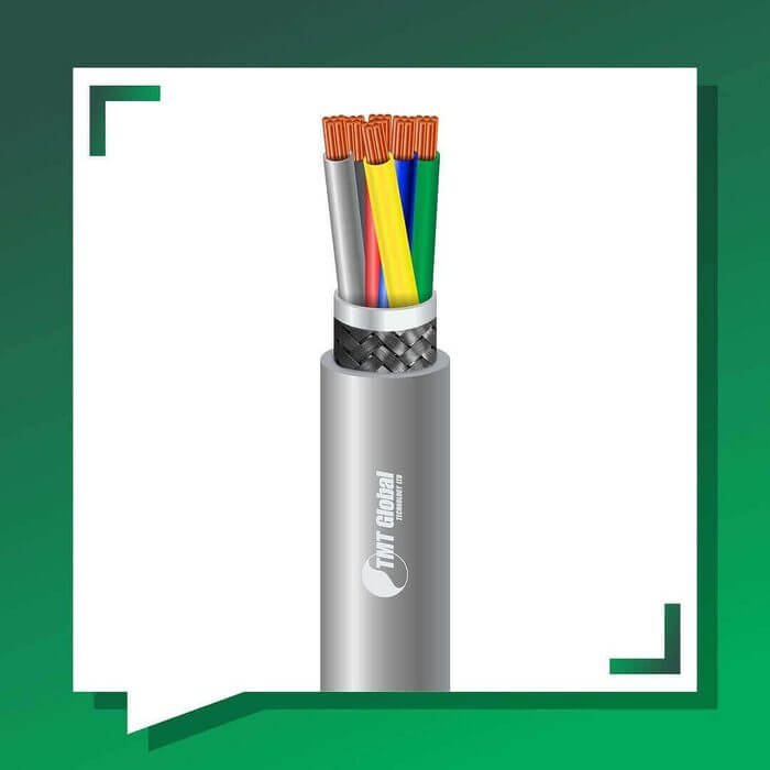 6 core control cable braid shielded pvc 10 to 24 awg 305m