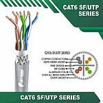 Cat6a u utp 6axx6m pvc Cable 23 awg 4 pair 305m