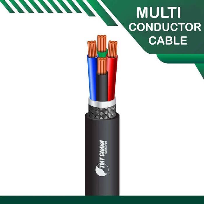 4 core Multi conductor cable PE braid shielded outdoor 16 to 24 awg 305m