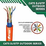 Cat6 dj utp 6xxx6m PE+PVC Outdoor Cable 23 awg 4 pair