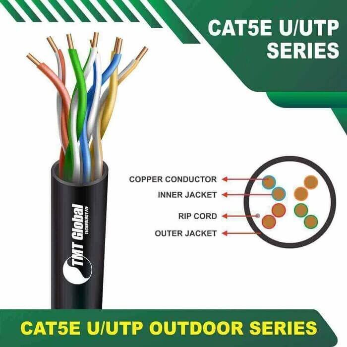 Cat5e u utp 5xxx8B PE Outdoor Cable 24 awg 4 pair 305m