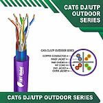 Cat6 dj utp 6xxx6m PE+PVC Outdoor Cable 23 awg 4 pair