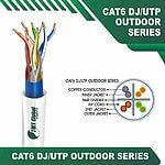 Cat6 dj utp 6xxx6m PE+PVC Outdoor Cable 23 awg 4 pair