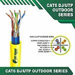Cat6 dj utp 6xxx6m PE+PVC Outdoor Cable 23 awg 4 pair