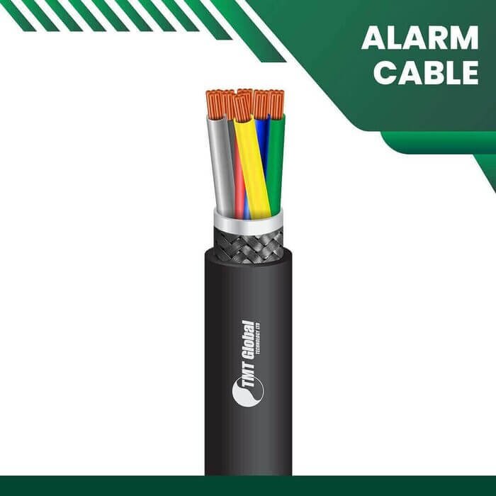 6 core Alarm cable braid shielded PE outdoor 16 to 24 awg 305m