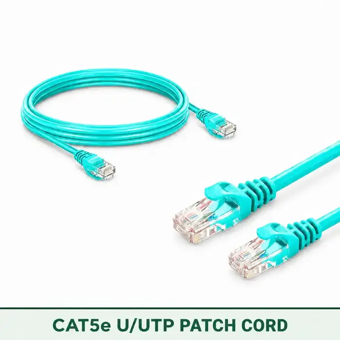 Cat5e U/UTP 5X4PMUOKXX Series | 24 AWG Outdoor Network Patch Cord aqua color