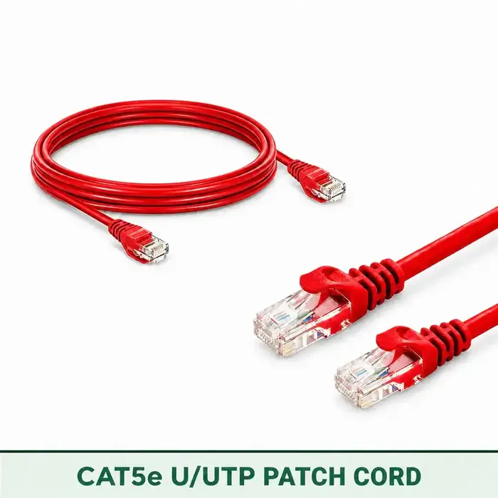 Cat5e U/UTP 5X4PMUOKXX Series | 24 AWG Outdoor Network Patch Cord red color
