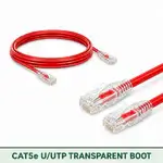Cat5e U/UTP 5X4RMULXXX Series | 24 AWG Transparent Network Patch Cord red color