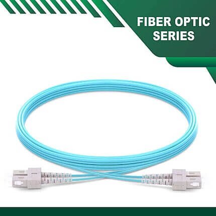 sc to sc upc duplex om3 fiber patch cord lszh multimode 1-100 meter