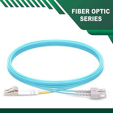 sc to lc upc duplex om3 fiber patch cord lszh multimode 1-100 meter