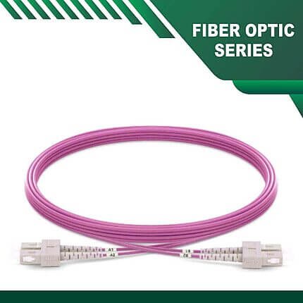 sc to sc upc duplex om4 fiber patch cord lszh multimode 1-100 meter