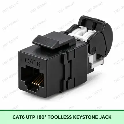 Cat6 UTP 180deg Toolless Keystone Jack by TMT Global