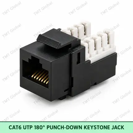 Cat6 UTP 180deg Punchdown Keystone Jack by TMT Global