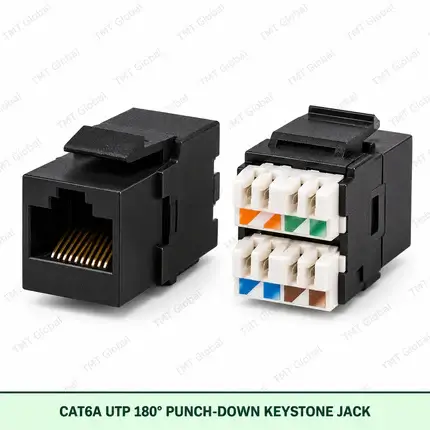 Cat6A UTP 180deg Punchdown Keystone Jack by TMT Global